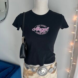 brandy melville black baby tee 🖤